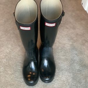 Hunter Boots Original Black Gloss W/ Boot Socks